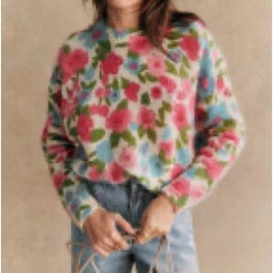 Floral Sezane Sweater size XL - Gently used - Janelia Jumper Sweater